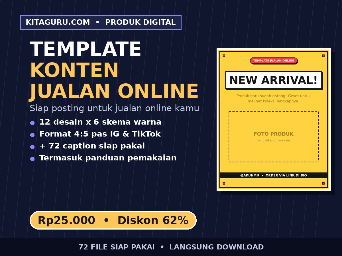 Template Konten Jualan Online - Fashion & Reseller
